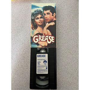 Grease 1988 VHS Video Cassette Tape John Travolta Olivia Newton-John Musical